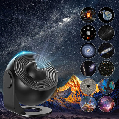 13 In 1 Galaxy Ultral Star Projector HD Image Area LED Night Light, 13 Film Discs,360° Rotate 1/2h Timer for Kids&Adults Bedroom
